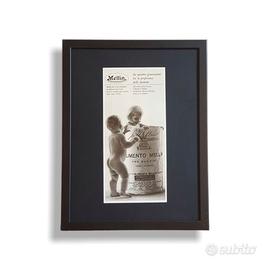 Pubblicità originale vintage alimento Mellin 1966