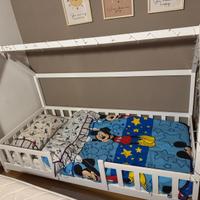 Letto montessoriano bambini 90X200 con materasso