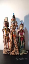 Tre marionette Wayang Golek - Indonesia