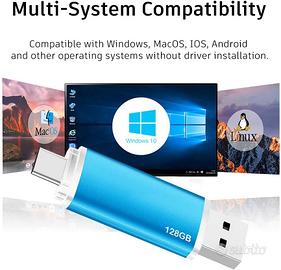 USB C128GB 2.0,PenDribe USB, OTG Pennetta USB /C