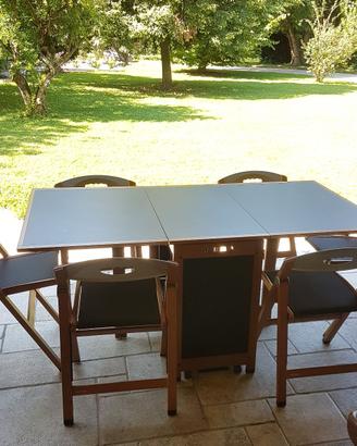 Foppapedretti Copernico Tavolo pieghevole +6 sedie