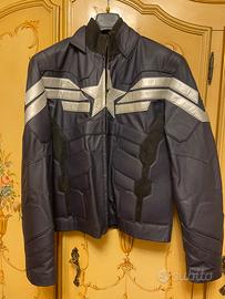 Giacca stile motociclistica Capitan America Marvel