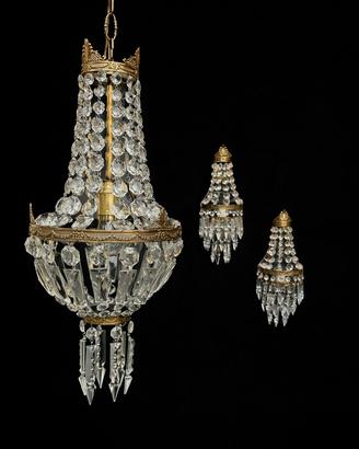 Lampadario mongolfiera piu 2 applique