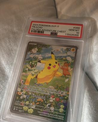 PIKACHU PSA10 ITALIANO CARTA PROMO BAULETTO SV
