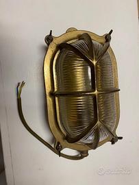 plafoniera in ottone  tipo navale