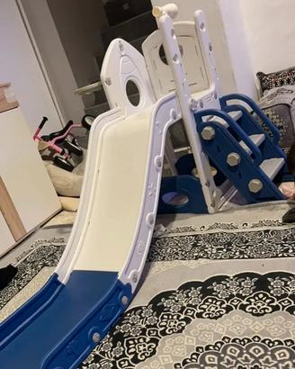 Struttura gioco bambini con scivolo e canestro 🛝🏀