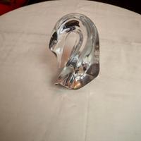 Scultura di cigno in cristallo stilizzato di Daum