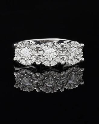 ANELLO CATTLEYA TRILOGY ORO 18 KT DIAMANTI 0.91 CT