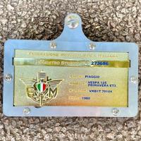 Supporto staffa targa oro FMI vespa