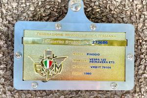 Supporto staffa targa oro FMI vespa