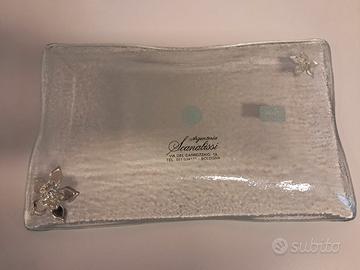 Piattino/vassoietto vetro tipo bomboniera