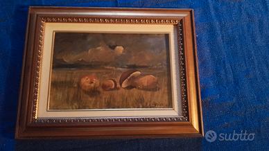 Olio su tavola Benito Merli, Bunni Genova-Sturla