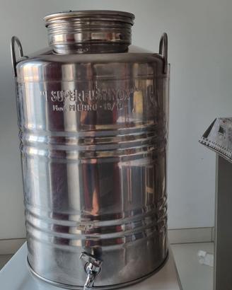 Bidone acciaio inox 50 litri con rubinetto