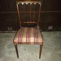 Sedie VINTAGE in legno e seduta STOFFA imbottita