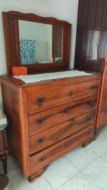 cassettiera con specchio 