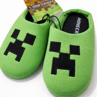 Pantofole Minecraft Creeper verdi bambino