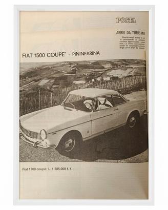 Fiat 1500 Coupé Pininfarina 1965 Quadro Vintage 