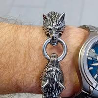 Bracciale Vichingo Testa di Lupo -Fenrir