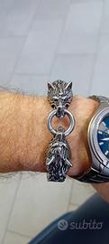 Bracciale Vichingo Testa di Lupo -Fenrir