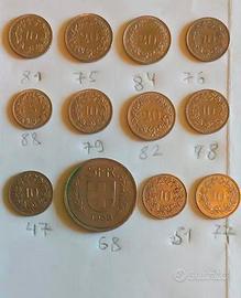 12 monete del confederazione helvetica 1947-1988