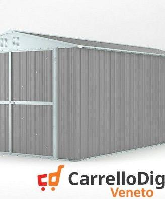 Box garage auto in Acciaio 327x611cm grigio chiaro