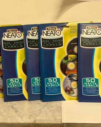 Neato fogli c/2 etichette per DVD/CD