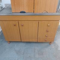 mobile con lavello in acciaio  ( 120 per 50)