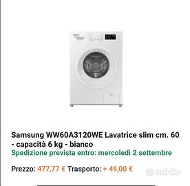 Lavatrice Samsung slim