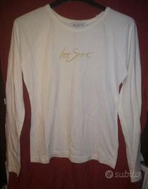 Maglia girocollo t-shirt maniche lunghe Taglia M