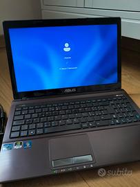 ASUS K53S i7 2.2GHz –8GB RAM –SSD Nuovo 224GB-16'