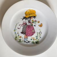 Piatto decorativo bimba e fiori