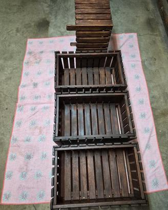 Cassetta legno per vasi  fiori 