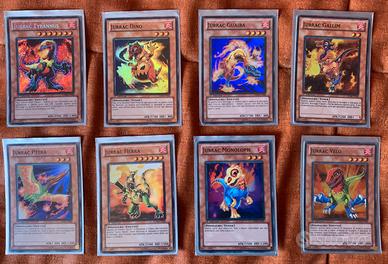 Lotto 8 carte Yu-Gi-Oh! mostri Jurrac
