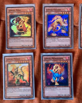 Lotto 8 carte Yu-Gi-Oh! mostri Jurrac