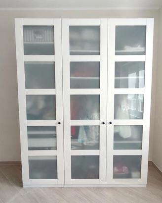 Armadio IKEA PAX 3 con ante in vetro satinato