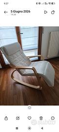 Sedia a dondolo in legno di betulla - Beige