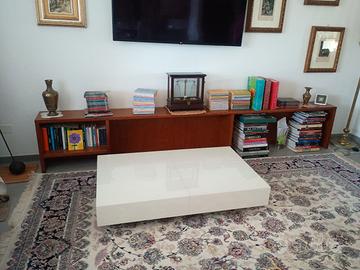 Tavolo allungabile  Ozzio bianco in cristallo 