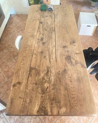 Tavolo arte povera legno massello