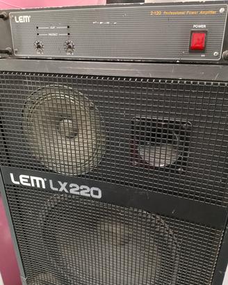 Impianto audio LEM: coppia casse LX220 + FINALE