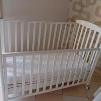 culla bianca Italbaby come nuova + materasso