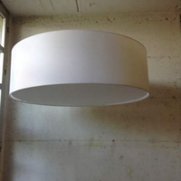 Sospensione cilindrica lampadario in tessuto