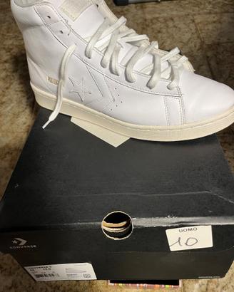 scarpe uomo converse bianche in pelle nr. 46,5