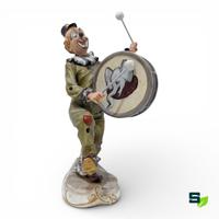 CAPODIMONTE SCULTURA PAGLIACCIO MUSICISTA
