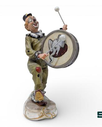 CAPODIMONTE SCULTURA PAGLIACCIO MUSICISTA