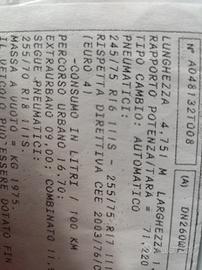 ricambi jeep Wrangler 2008 sahara