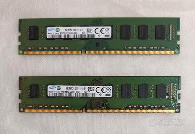 Ram PC3 DDR3 16 GB (2x8) Samsung 12800U 1600mhz