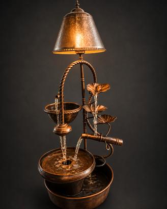 fontana lampada in rame
