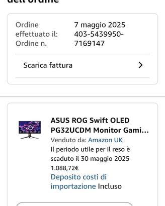ASUS ROG Swift OLED PG32UCDM Monitor Gaming