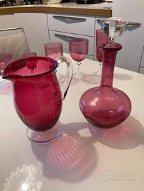 SERVIZIO BICCHIERI DI MURANO anni 60