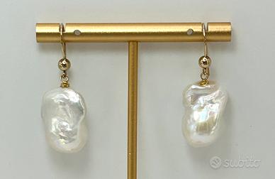 Orecchini oro 18k e Perle Barocche